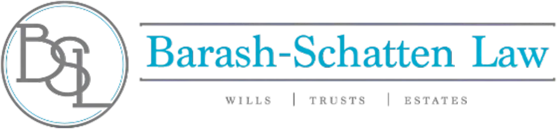 Barash-Schatten Law logo with blue and gray text, includes "Wills | Trusts | Estates.